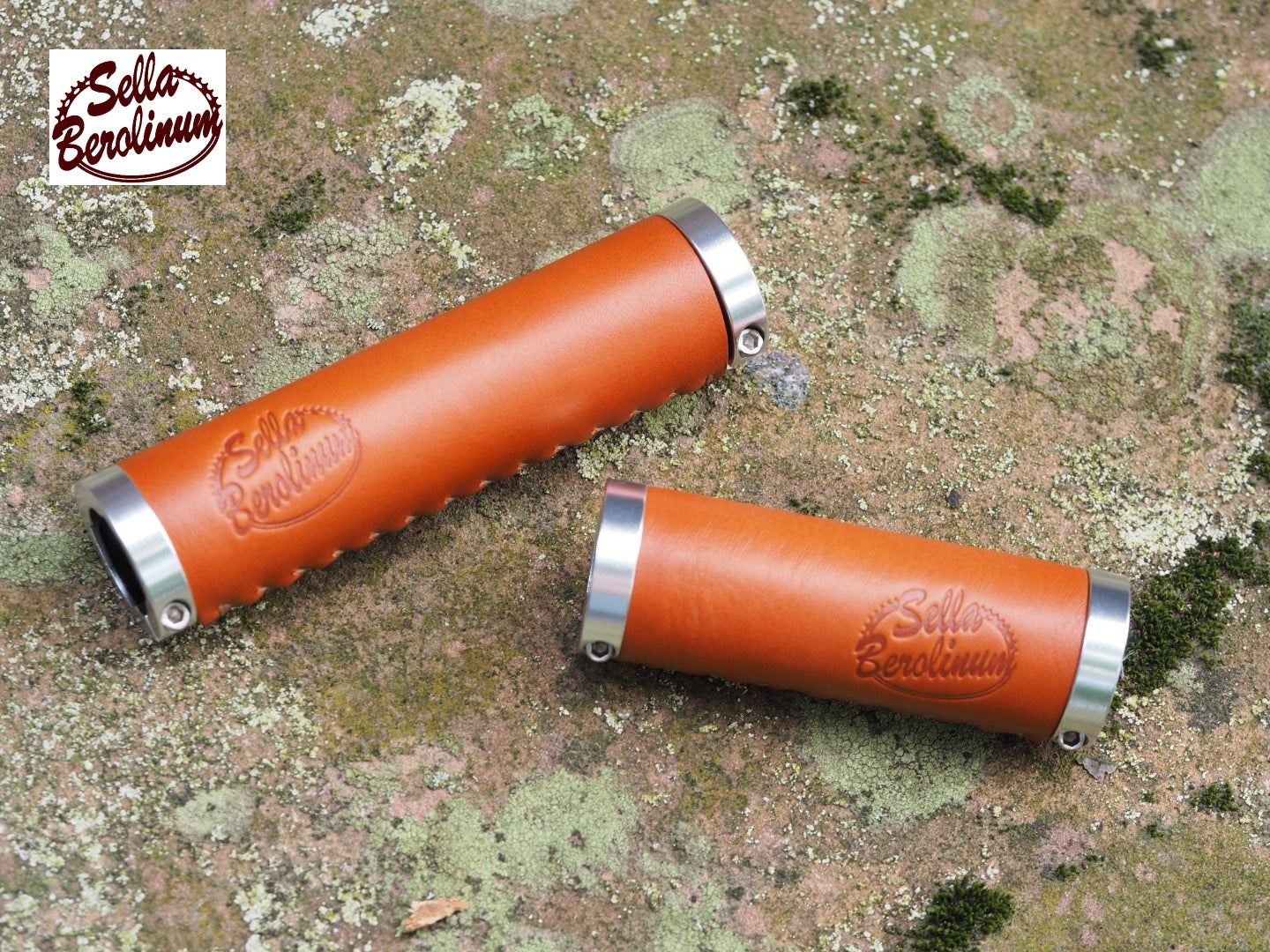 Ledergriffe B 1 Hellbraun 130 - 95 mm lang