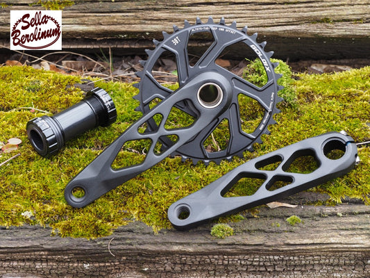 38 Z Skelet Kurbelgarnitur 170 mm, Schwarz / Ø24 mm Achse