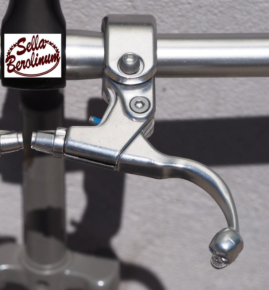 Skull Brake Lever Pair Silver