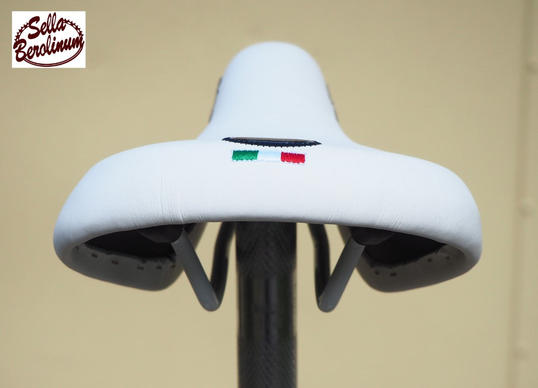 Selle Monte Grappa Canard XC030 Glattledersattel Weiß