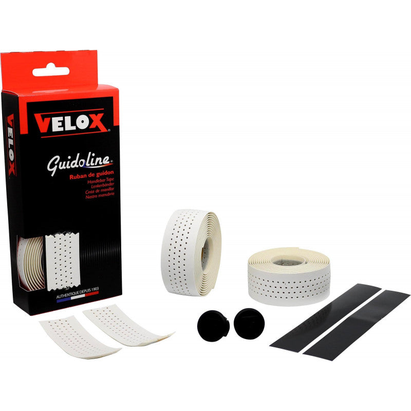 Velox Soft Grip Perforated Handlebar Tape - White