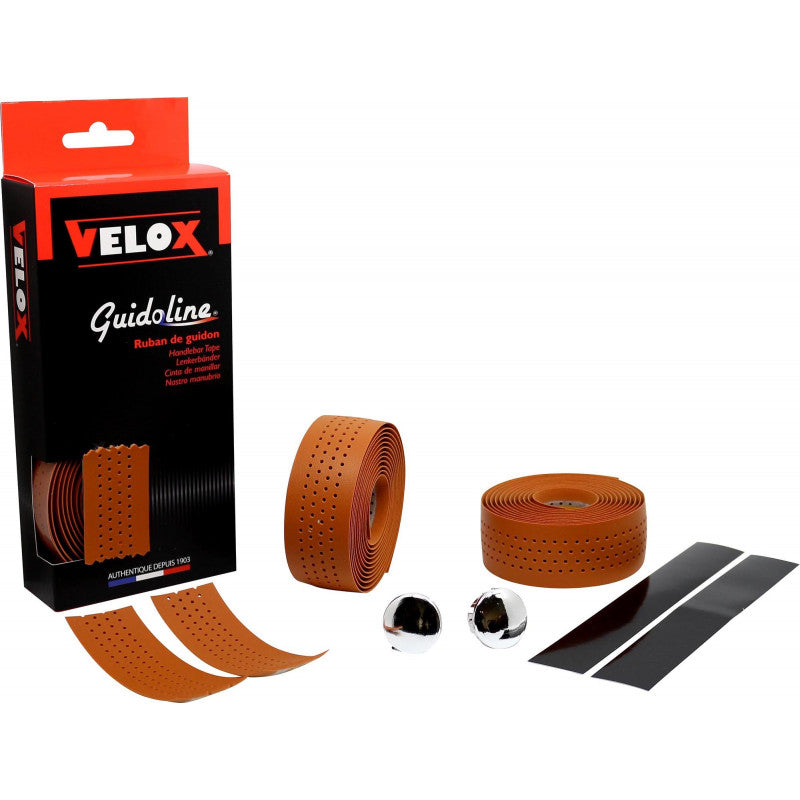 Velox Soft Grip Perforated Handlebar Tape - Caramel