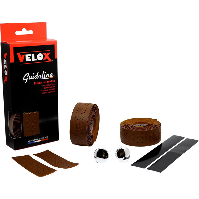 Velox Soft Grip Perforated Handlebar Tape - Dark Brown