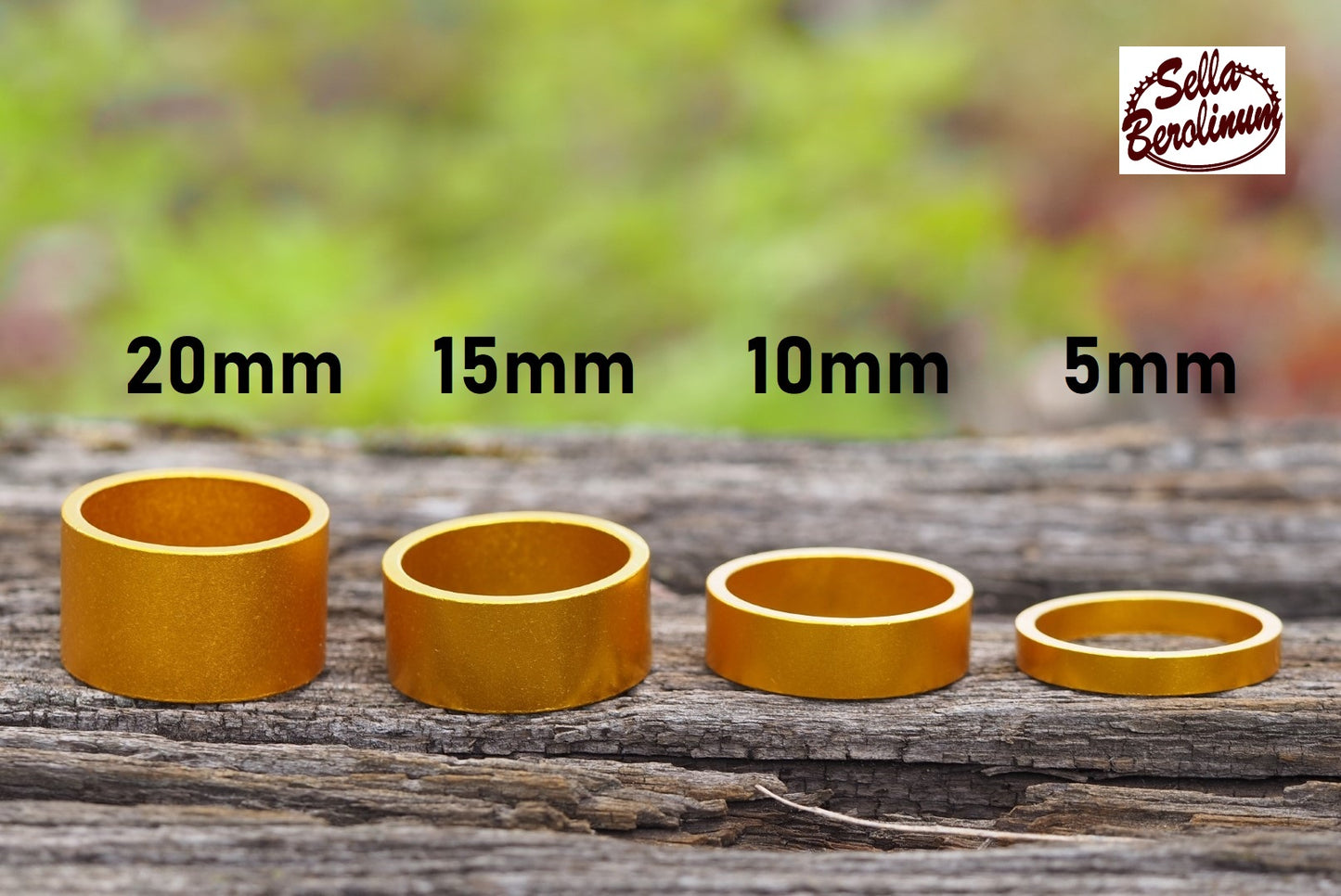 1 1/8" Alu Spacer in 5, 10, 15 oder 20 mm Orangegold elox.