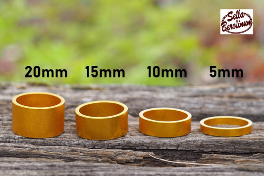 1 1/8" Alu Spacer in 5, 10, 15 oder 20 mm Orangegold elox.
