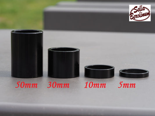 1 1/8" Alu Spacer in 2 / 30 oder 50 mm Schwarz + 34 mm Außen