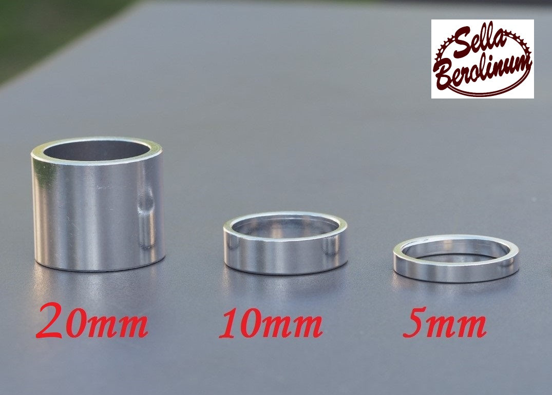 1 " Alu Spacer in 5, 10 oder 20 mm Silber