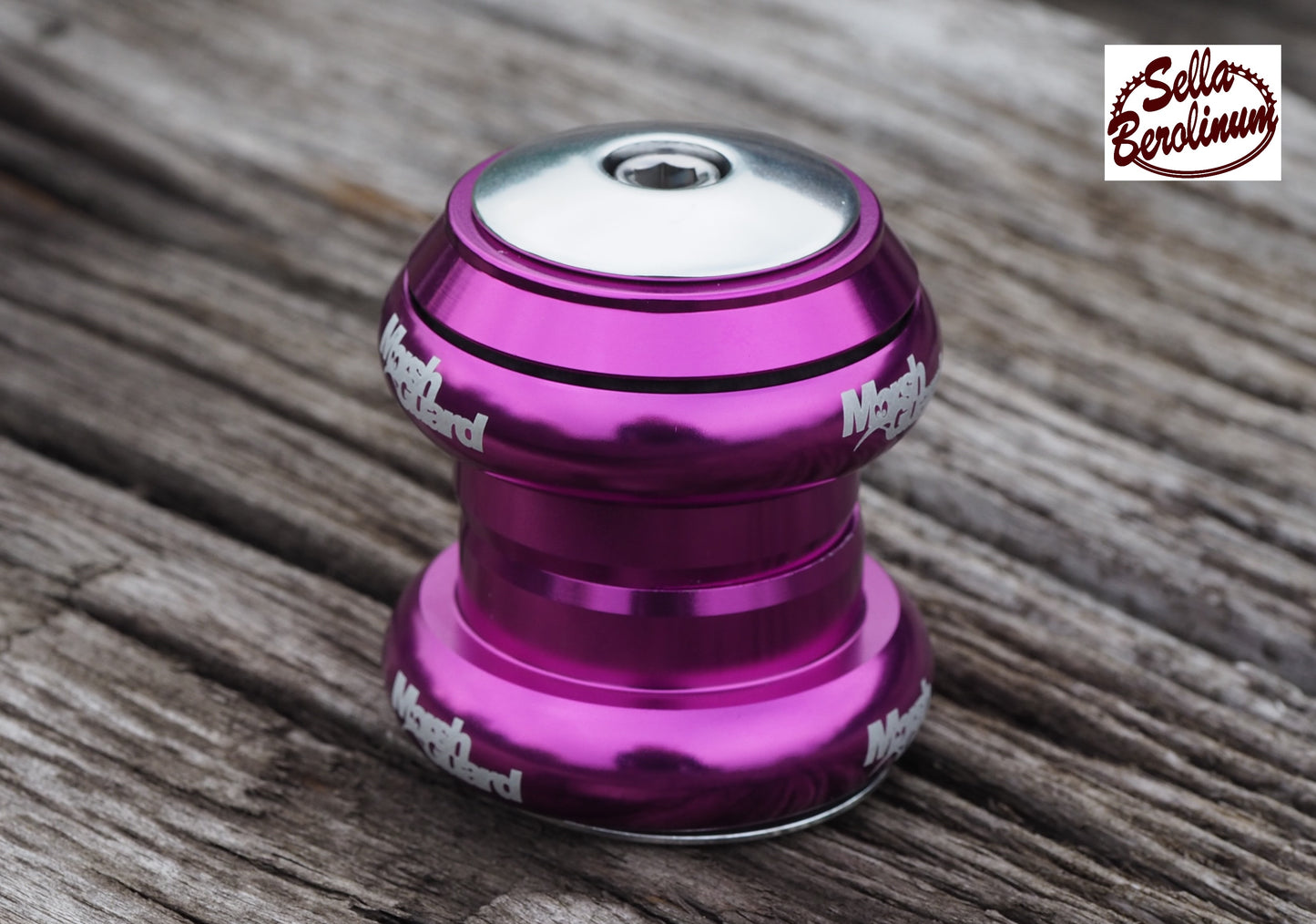 1 1/8" Classic Ahead-Steuerlager Aluminium Lila/Silber | Cartridge | CNC gefräst