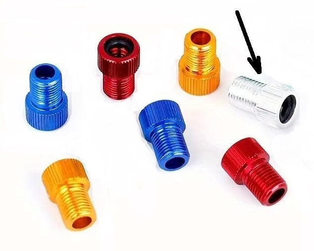 Ventil Adapter SV zu AV Ventil Alu Silber, 1 Stück