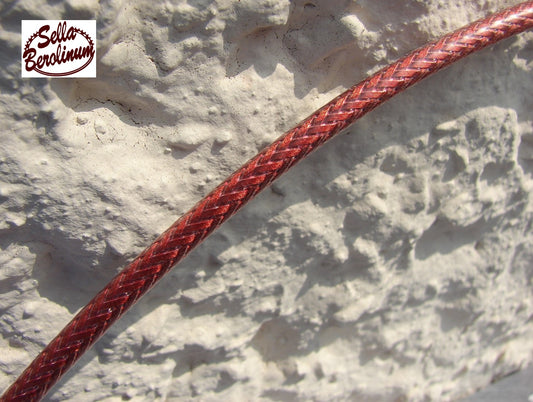 2,45 m Bremszug Hülle 5 mm Metall Rot, geflochten