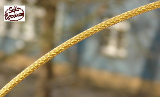 2,45 m Schaltzug Hülle 4 mm Metall Gold, geflochten